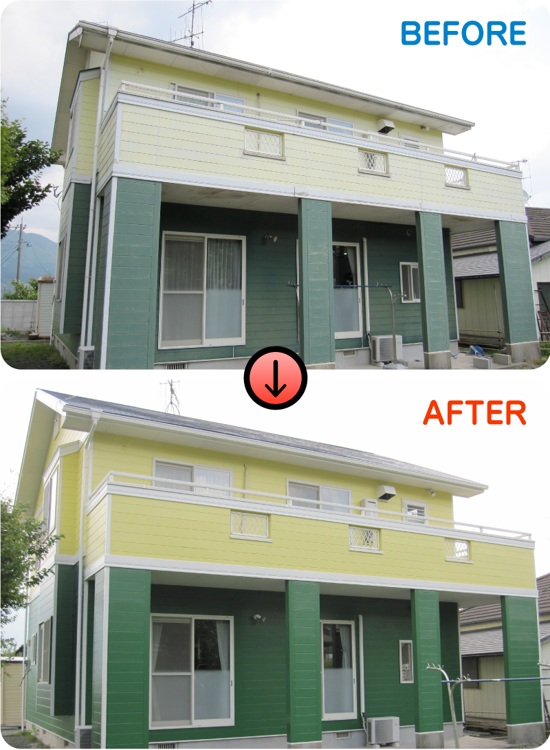 住宅塗装のbefore/after